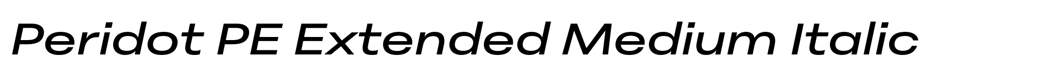 Peridot PE Extended Medium Italic image